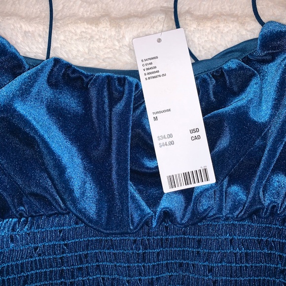 Sheared velvet crop top with blouson bust - Picture 6 of 8